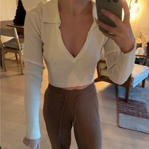 Ribbed Cropped Sweater